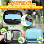 Load image into Gallery viewer, 48.5 Oz Stainless Steel Bento Box Adult with Phone Stand – Reusable Stainless Steel Lunch Box for Hot Food with Durable Plastic &amp; Soft Rubber Cover – Insulated Lunch Containers with Spoon &amp; Chopsticks