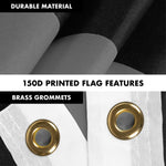 Load image into Gallery viewer, G128 Combo Pack: Flag Pole 6 FT White Tangle Free &amp; Thin Gray Line Flag 3x5 FT Brass Grommets Printed Polyester (Flag Included) Aluminum Flag Pole