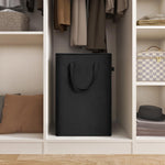 Load image into Gallery viewer, Slim Laundry Hamper With Handles Collapsible Laundry Basket Thin Dirty Clothes Basket Narrow Laundry Bag Foldable Dirty Clothes Hamper 45L (21 inchesBlack)