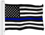 Load image into Gallery viewer, G128 Combo Pack: USA American Flag 3x5 Ft 150D Printed Stars &amp; Thin Blue Line Flag 3x5 Ft 150D Printed