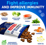 Load image into Gallery viewer, Dog Allergy Relief Chews   Itching Skin Relief for Dogs   Fish Oil   Omega 3   Seasonal Allergies Pills   Skin &amp; Coat Anti Itch Hot Spots Treatment   Canine Immune Health Supplement   70 Soft Treats