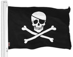Load image into Gallery viewer, G128 Combo Pack: USA American Flag &amp; Pirate Jolly Roger Bones Flag 3x5 FT Printed 150D Polyester
