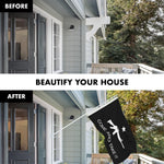 Load image into Gallery viewer, G128 Combo Pack: Flag Pole 6 FT White Tangle Free &amp; Come and Take It Rifle Black Flag 3x5 FT Brass Grommets Printed Polyester (Flag Included) Aluminum Flag Pole