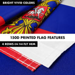Load image into Gallery viewer, G128 Combo Pack: 6 Ft Tangle Free Aluminum Spinning Flagpole (Silver) &amp; Russia Russian Ensign Flag 3x5 Ft, LiteWeave Pro Series Printed 150D Polyester  Pole with Flag Included