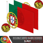 Load image into Gallery viewer, Portugal Portuguese Flag 3x5 Ft 5Pack Doublesided Embroidered Polyester By G128
