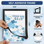 Load image into Gallery viewer, 12 Pcs Magnetic Sign Holder 8.5 x 11 inch Magnetic Frames for Wall Document Holder Reusable Adhesive Frames Windows Picture Frame Display Sleeve Peel &amp; Stick Magnet Door Sign Holder Magnet Page Protector