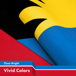 Load image into Gallery viewer, G128 3 Pack: Antigua and Barbuda Antiguan and Barbudan Flag  3x5 Ft  LiteWeave Pro Printed 150D Poly  Country Flag, Vibrant Colors, Brass Grommets, Thicker and More Durable Than 100D 75D Poly