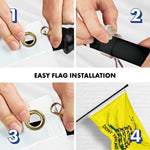 Load image into Gallery viewer, G128 Combo Pack: 6 Ft Tangle Free Aluminum Spinning Flagpole (Black) &amp; Gadsden Don't Tread On Me Flag 3x5 Ft, LiteWeave Pro Printed 150D Polyester, 4 Corner Brass Grommets  Pole with Flag Included