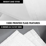 Load image into Gallery viewer, G128 Combo Pack: 5 Ft Tangle Free Aluminum Spinning Flagpole (Silver) &amp; Solid White Color Flag 2.5x4 Ft, LiteWeave Pro Series Printed 150D Polyester  Pole with Flag Included