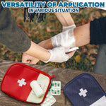 Load image into Gallery viewer, BURIUS 2 Pcs Travel First Aid Bag Empty Portable Storage   Small Medical Bag Empty with Multiple Compartments 7.1 x 5.1 Small First Aid Pouch with Zipper Closure for Camping and Hiking Blue and Red