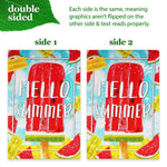 Load image into Gallery viewer, Combo Pack Garden Flag Stand Black 36x16 in and Garden Flag 12x18 in Watermelon