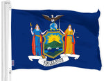 Load image into Gallery viewer, G128 Combo Pack: American USA Flag 3x5 Ft 150D &amp; New York NY State Flag 3x5 Ft 300D  Both LiteWeave Pro Series Printed Poly, Brass Grommets