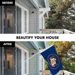 Load image into Gallery viewer, G128 Combo Pack: 6 Feet Tangle Free Spinning Flagpole (White) Utah UT State Flag 3x5 ft Printed 150D Brass Grommets (Flag Included) Aluminum Flag Pole