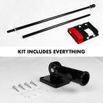 Load image into Gallery viewer, G128  6 Feet Tangle Free Spinning Flagpole (Black) Thin Red Line Flag Brass Grommets Spun Polyester 3x5 ft (Flag Included) Aluminum Flag Pole
