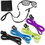 Load image into Gallery viewer, SIGONNA Eye Glasses String Holder Strap   Eyeglass Straps Cords for Men Women   Eyeglass Holders Around Neck   Sunglasses String Chain Lanyard Retainer   4 Pcs Green Purple