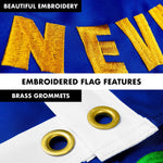 Load image into Gallery viewer, G128  6 Feet Tangle Free Spinning Flagpole (White) Nevada Double Sided Brass Grommets Embroidered 3x5 ft (Flag Included) Aluminum Flag Pole