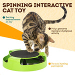 Load image into Gallery viewer, Interactive Cat Toys for Indoor Cats Green Spinning 360 Degrees Moving Mouse Pad