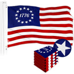 Load image into Gallery viewer, G128 5 Pack: Betsy Ross 1776 Flag  2.5x4 Ft  ToughWeave Series Embroidered 300D Polyester  Historical Flag, Embroidered Design, Indoor/Outdoor, Brass Grommets