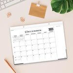 Load image into Gallery viewer, Desk Calendar 2024 17x12 Wall Calendar Thick Paper &amp; Notes Section Runs from December 2023 December 2024 (Black)