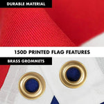 Load image into Gallery viewer, G128 Combo Pack: 6 Feet Tangle Free Spinning Flagpole (Black) UK United Kingdom Flag 3x5 ft Printed 150D Brass Grommets (Flag Included) Aluminum Flag Pole