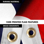 Load image into Gallery viewer, G128 Combo Pack: 6 Feet Tangle Free Spinning Flagpole (White) USA American Flag 3x5 ft Printed 150D Brass Grommets (Flag Included) Aluminum Flag Pole