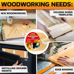 Load image into Gallery viewer, Double Sided Woodworking Tape 3 Inch x 120 Ft Wood Crafter Sticky Tool Two Side Adhesive for Router Templates Removable &amp; Residue Free