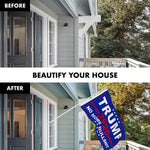 Load image into Gallery viewer, G128 Combo Pack: 6 Feet Tangle Free Spinning Flagpole (White) Trump No More Bullshit Flag 3x5 ft Printed 150D Brass Grommets (Flag Included) Aluminum Flag Pole