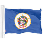 Load image into Gallery viewer, G128 Minnesota MN State Flag  3x5 Ft  LiteWeave Pro Series Printed 300D Polyester  Indoor/Outdoor, Vibrant Colors, Brass Grommets