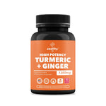 Load image into Gallery viewer, High Potency 1200mg Turmeric and Ginger Supplement Antioxidant 180 Capsules