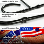 Load image into Gallery viewer, Combo Pack Garden Flag Stand Black 36x16 in and Garden Flag 12x18 in Patriotic