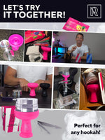 Load image into Gallery viewer, Pink Hookah Bowl Set Silicone Premium Shisha Bowl Phunnel with Tongs and Cover