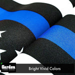 Load image into Gallery viewer, G128 Combo Pack: Garden Flag Stand Black 36x16 Inch &amp; Garden Flag Thin Blue Line 12x18 Inch