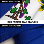 Load image into Gallery viewer, G128 Combo Pack: 6 Ft Tangle Free Spinning Flagpole (Silver) &amp; Connecticut Flag 3x5 Ft Printed 150D Polyester, Brass Grommets (Flag Included) Aluminum Flag Pole