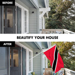 Load image into Gallery viewer, G128 Combo Pack: 6 Ft Tangle Free Aluminum Spinning Flagpole (White) &amp; Trinidad and Tobago Flag 3x5 Ft, LiteWeave Pro Series Printed 150D Polyester  Pole with Flag Included