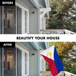 Load image into Gallery viewer, Flag Pole 6FT Silver Tangle Free &amp; Philippines Philippine Flag 3x5 Ft Combo Printed 150D Polyester By G128