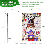 Load image into Gallery viewer, Combo Pack Garden Flag Stand Black 36x16 in and Garden Flag 12x18 in Patriotic