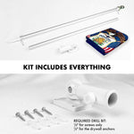 Load image into Gallery viewer, G128 Combo Pack: 6 Feet Tangle Free Spinning Flagpole (Silver) Utah UT State Flag 3x5 ft Printed 150D Brass Grommets (Flag Included) Aluminum Flag Pole