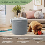 Load image into Gallery viewer, Large Recycled Cotton Rope Basket Blanket Storage Basket Pillows Toys Towels Laundry and Living Room Organization 15.8x13.8 Inches Eco friendly &amp; Decorative Basket Gray