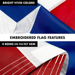Load image into Gallery viewer, G128 Combo Pack: 5 Ft Tangle Free Aluminum Spinning Flagpole (Black) &amp; Puerto Rico Puerto Rican Flag 2.5x4 Ft, ToughWeave Series Embroidered 300D Polyester  Pole with Flag Included