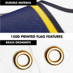 Load image into Gallery viewer, G128 Combo Pack: 6 Ft Tangle Free Spinning Flagpole (White) &amp; Illinois Flag 3x5 Ft Printed 150D Polyester, Brass Grommets (Flag Included) Aluminum Flag Pole