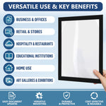 Load image into Gallery viewer, 12 Pcs Magnetic Sign Holder 8.5 x 11 inch Magnetic Frames for Wall Document Holder Reusable Adhesive Frames Windows Picture Frame Display Sleeve Peel &amp; Stick Magnet Door Sign Holder Magnet Page Protector
