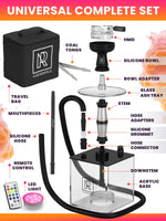Load image into Gallery viewer, Hookah 1 Hose Hookah Set YADO Square Hookah To Go with 1 hose with LED Light