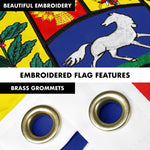 Load image into Gallery viewer, G128 Combo Pack: 6 Ft Tangle Free Aluminum Spinning Flagpole (Black) &amp; Venezuela 7 Stars Venezuelan Flag 3x5 Ft, ToughWeave Series Double Sided Embroidered 210D Polyester  Pole with Flag Included