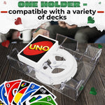 Load image into Gallery viewer, Dual Deck Revolving Card Holder   360 Degree Poker Playing Cards Holder Canasta Card Holder Casino Accessories Acrylic Playing Card Holder for Playing Card Games   Clear Tray Poker Card Deck Holder
