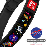 Load image into Gallery viewer, Leather Dog Collar with NASA Design for Large Dogs 1419 in Neck x 1 in Wide