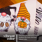 Load image into Gallery viewer, G128 Garden Flag Happy Halloween Three Gnomes Spider Web 12x18 Burlap Fabric
