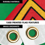 Load image into Gallery viewer, G128 Combo Pack: 6 Ft Tangle Free Spinning Flagpole (White) &amp; Turkmenistan Flag 3x5 Ft Printed 150D Polyester, Brass Grommets (Flag Included) Aluminum Flag Pole