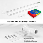 Load image into Gallery viewer, Flag Pole 6FT Silver Tangle Free &amp; Ethiopia Ethiopian Flag 3x5 Ft Combo Printed 150D Polyester By G128