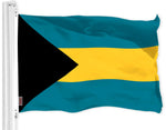 Load image into Gallery viewer, G128 Combo Pack: American USA Flag 3x5 Ft &amp; Bahamas Bahamian Flag 3x5 Ft  Both LiteWeave Pro Series Printed 150D Polyester, Brass Grommets