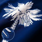 Load image into Gallery viewer, G128 South Carolina SC State Flag  5x8 Ft  StormFlyer Series Embroidered 220GSM Spun Polyester  Embroidered Design, Indoor/Outdoor, Brass Grommets, Heavy Duty, All Weather